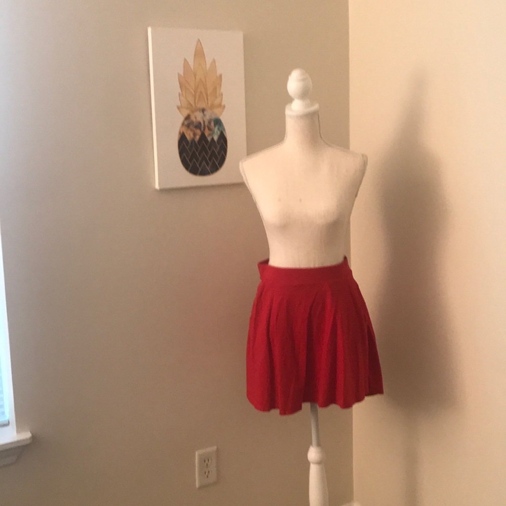 Red Skater Skirt